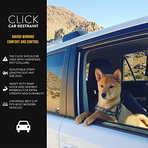 Click Dog Seat Belt Car Restraint (Black / Click - 17.5in - 26in)
