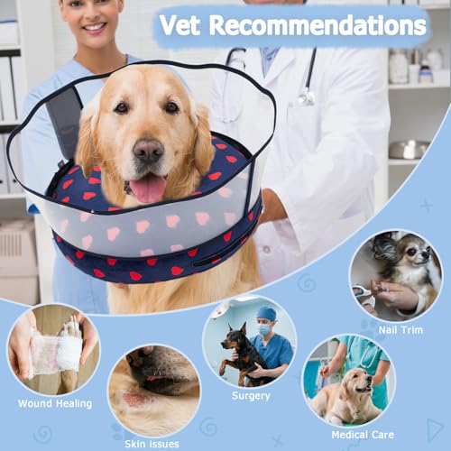 Inflatable Dog Cone Collar with Enhanced Anti (Medium+ / Love)
