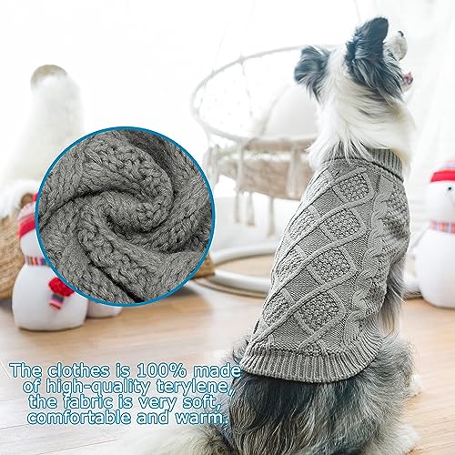 Turtleneck Dog Sweater (Large / Smoky Gray)