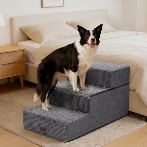 Dog Stairs for Large Dogs 18" H (Grey)