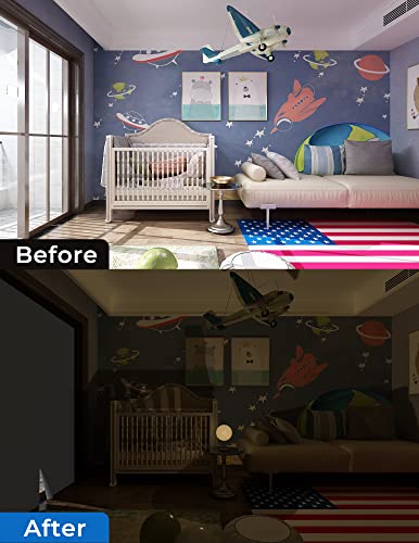 Blackout Curtains for Bedroom 50"x57" Portable Black Out Window Cover with Heat