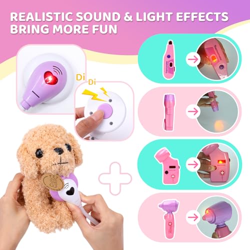 Doctor Kit with Puppy for Kids (Pink with Doll)
