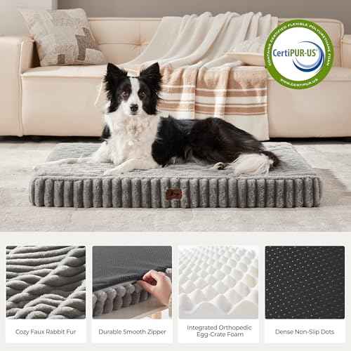 Dog Bed Medium Sized for Crate (Grey / M(30x20x3"))
