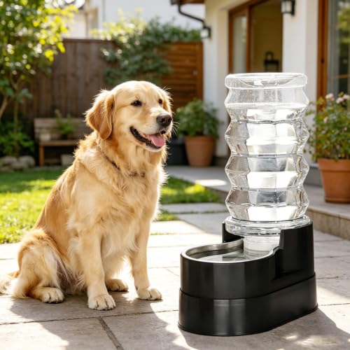 8L Elevated Dog Water Dispenser (8L / Black)