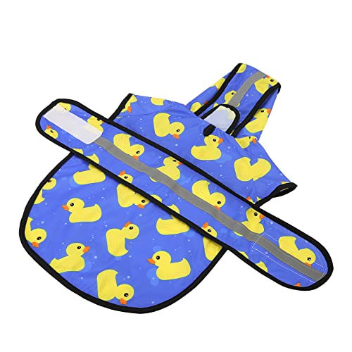 Dog Raincoat with Hood & Leash Hole S (Medium / A. Ducks)