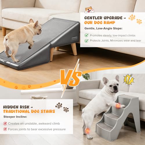 Dog Stairs for Small Dogs 16" H (Grey / 16" H)