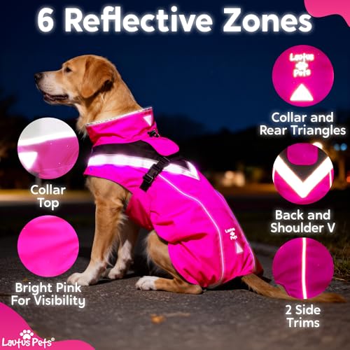 Dog Clothes Dog Raincoat (Pink / Small)