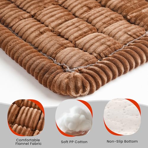 Backseat Dog Bed Mat for Car (Brown / 51.1"L x 23.6"W x 1.5"Th)