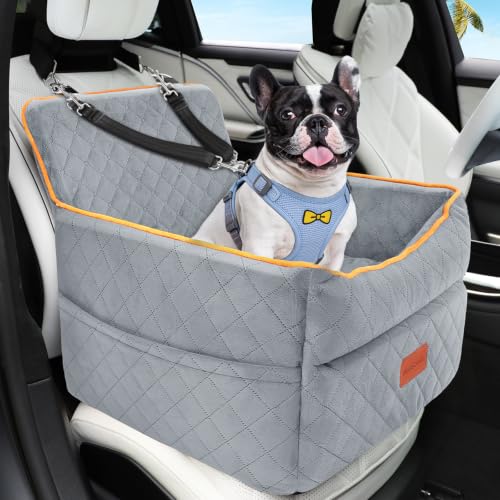 Dog Car Seat for Small Medium Dogs (Gray)