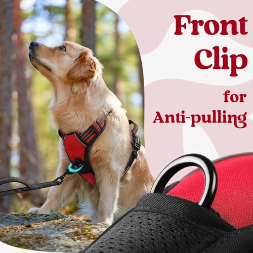 Dog Harness for Large (Large / Red)
