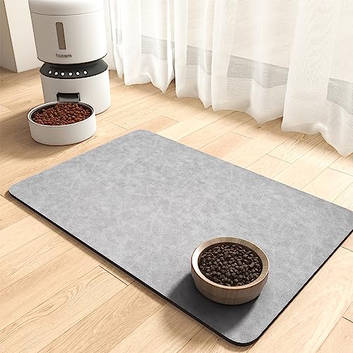 Absorbent Pet Feeding Mat (LIGHTGREY / 23"x34")