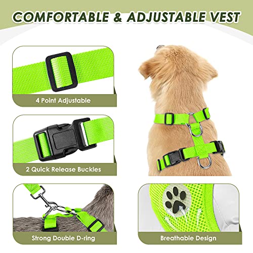 Dog Car Harness Seat Belt (Small / ·Lime Green)