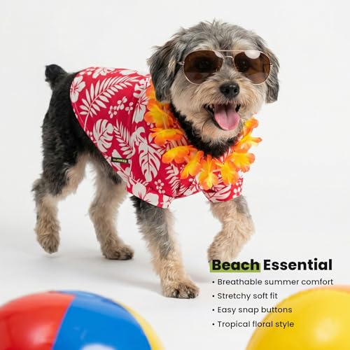 Hawaiian Floral Dog Shirt (Small / Tropical Flower)
