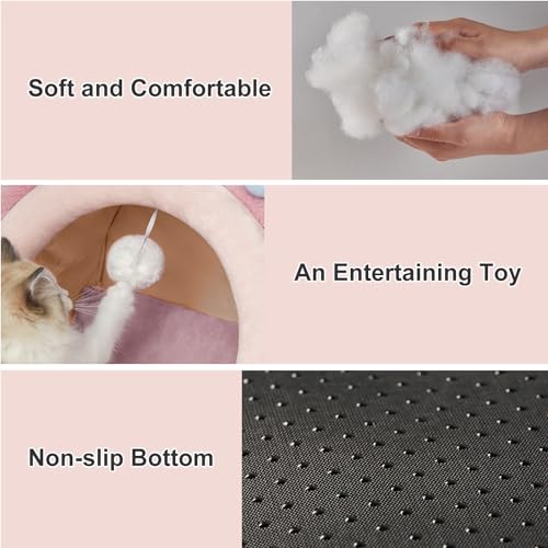 Cute Cat Bed for Indoor (Medium / Pink purple)