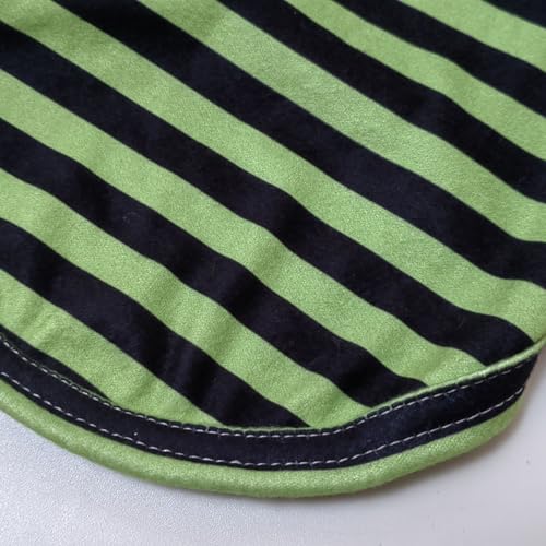 Turtleneck Dog Shirt Cute Doggie Embroidery Super Soft Dog Sweatshirt Stretchy Striped Puppy Pullover for Cats Small Medium Large Dogs (Green Striped / XXXX-Large)