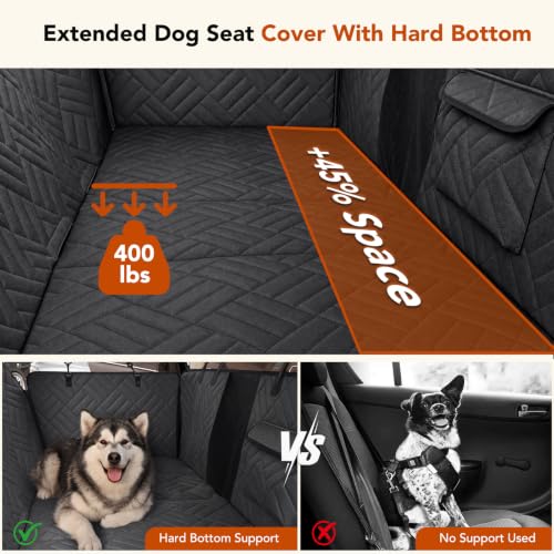 Dog Car Seat Cover (Black / 63”Lx53“W)