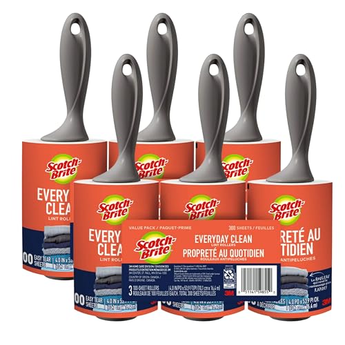 Lint Rollers 100 Sheets per Roller (600 Sheets)