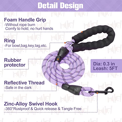 Small Dog Harness and Leash Set (XSmall(Chest Girth 13" - 14.5") / Purple)