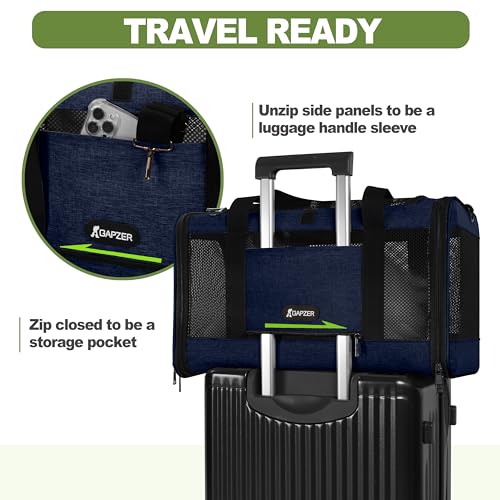 Cat Carrier 18x11x11 United Airline Approved (Navy / 18.0"L x 11.0"W x 11.0"H)
