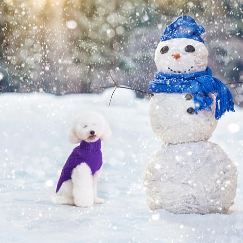 Dog Sweater for Small Medium Dogs (Purple / Small/Medium)