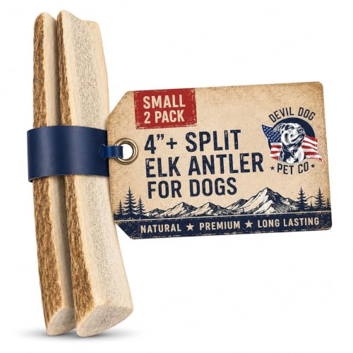Split Elk Antlers for Dogs (split - Small - 2 Pack)
