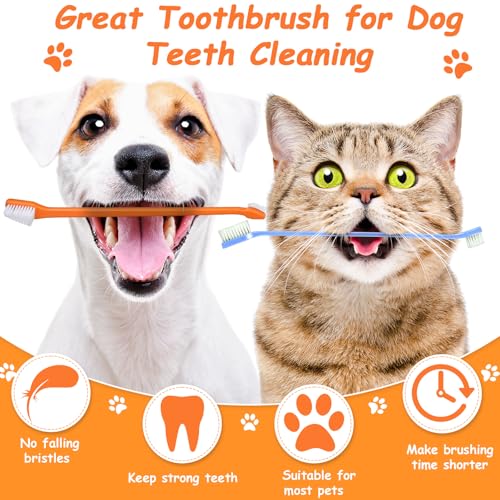 70 Pcs Dog Tooth Brush Dual Headed Pet Toothbrush (Multicolor)
