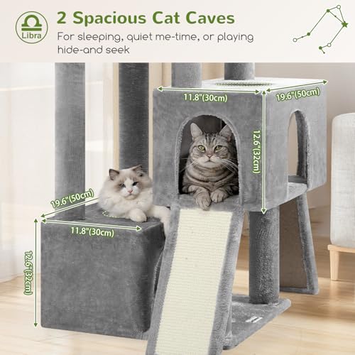 Z78 Heavy Duty Cat Tree for 20lbs Large Adult Cats (Light Grey / 78 inch)