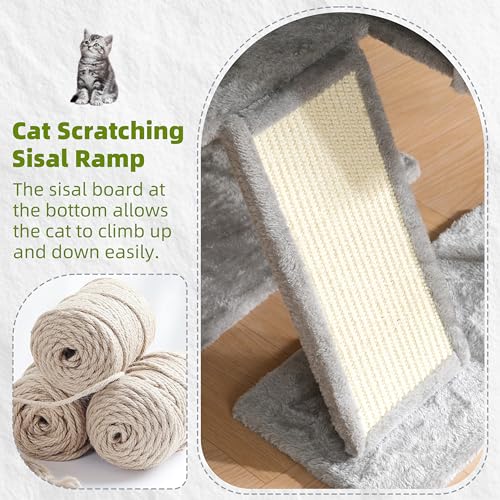 Cat Tree Tower for Indoor Cats (47.24 inches / Light gray)