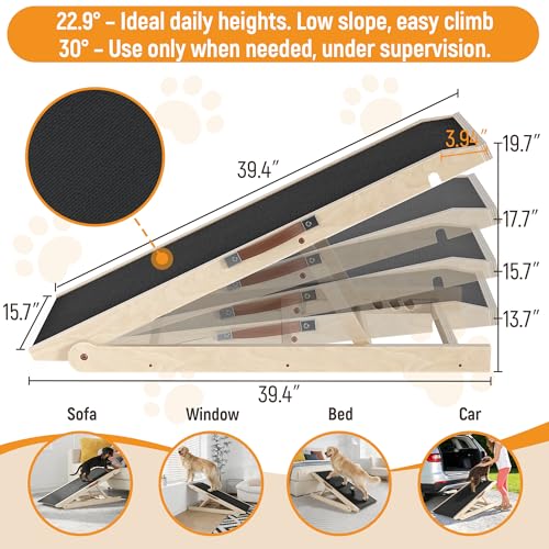 40" Dog Ramp for Couch & Low Bed (40x16Inch)