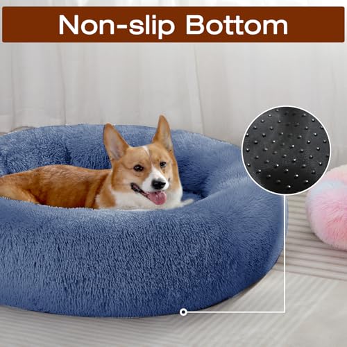 Dog Bed Calming Anti (31" / Medium Blue)