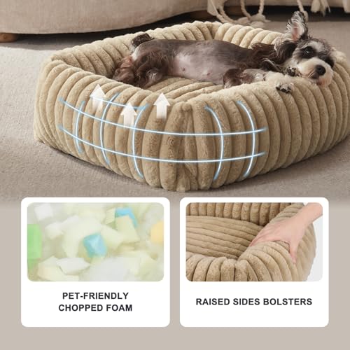 Dog Bed Medium Size Dog (Beige / M Plus (30"x24"x8"))