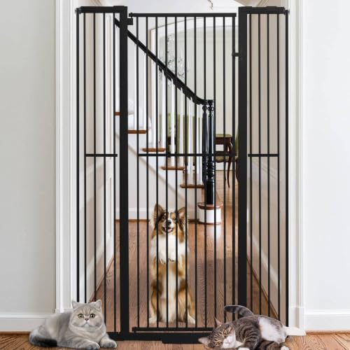 71 Inch Extra Tall Pet Gate for Cats (Black / 29.5-48"wide)