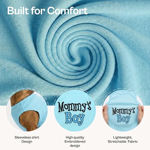 Dog Shirt Mommy’s Boy Pet Shirt (3X-Large (40-65lbs))