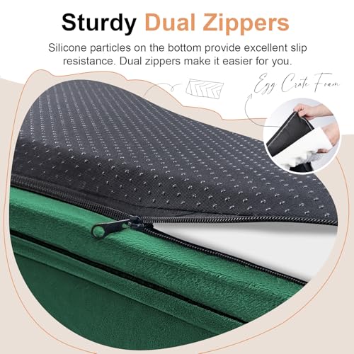 Orthopedic Dog Bed for Small Dogs (Emerald / 24.0"L x 16.0"W x 5.5"Th)