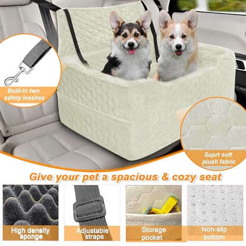 Dog Car Seat for Medium (White / Large)