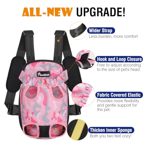 Pet Front Carrier Backpack for Small Medium Dogs (P-Pink Camouflage / Small (Pack of 1))