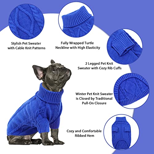 Small Dog Sweater for Small Dogs Boy (X-Small / Royal Blue)