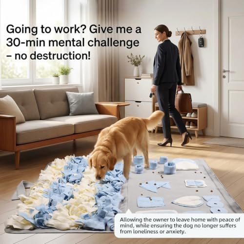 Snuffle Mat for Dogs (Grey / Large 38x38 inch)