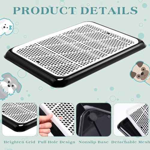 2 Pcs Dog Pee Pad Holder Potty Tray Portable Dog Litter Box Toilet Training for Small Medium Large Pet Puppy Indoor Outdoor