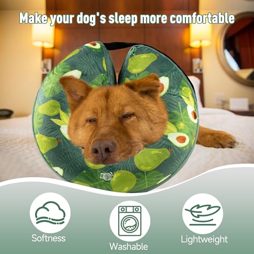 Inflatable Dog Cone (L / Avocado)