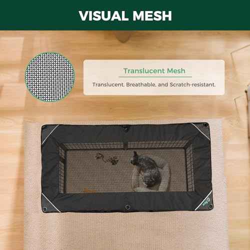 Homeplus Indoor Dog Playpen with Mesh Top Cover (Black / 24"H)