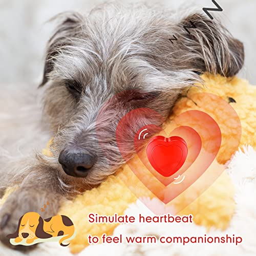 2 Pcs Heartbeat Replacement Soother Heartbeat Simulator Red Puppy Heartbeat for Puppy Sleep Aid Replacement Pulsing Heartbeat for Pets Cats Dog Anxiety Relief Sleep Aid Calming Plush Toys