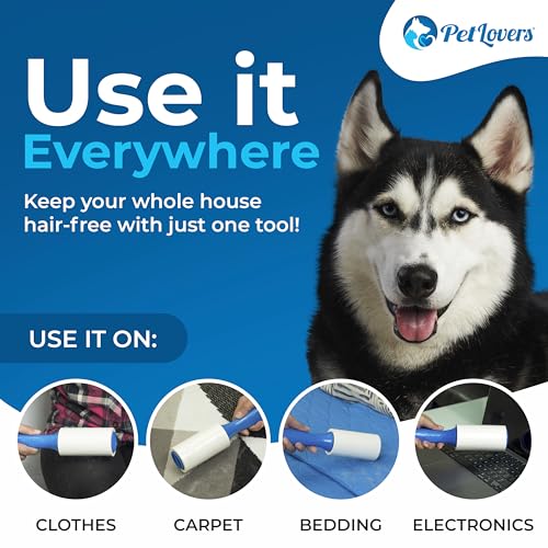 Extra Sticky Lint Roller Ultimate Value Set 800 Sheets for Pet Hair Removal