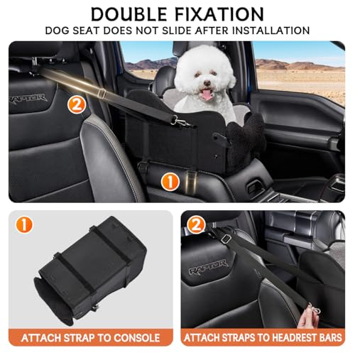 Center Console Dog Car Seat for Small Dogs