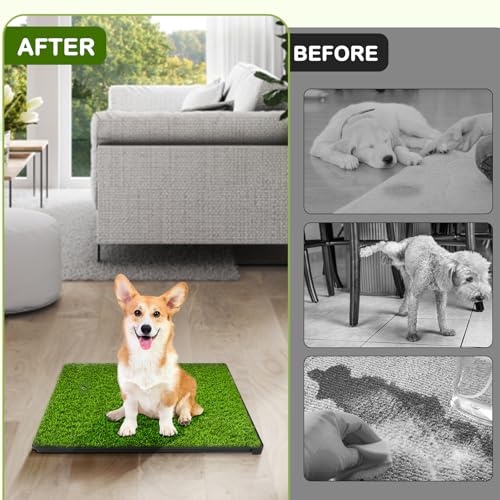 Dog Grass Pad with Tray (23''X17'' (3-Layer Potty System))