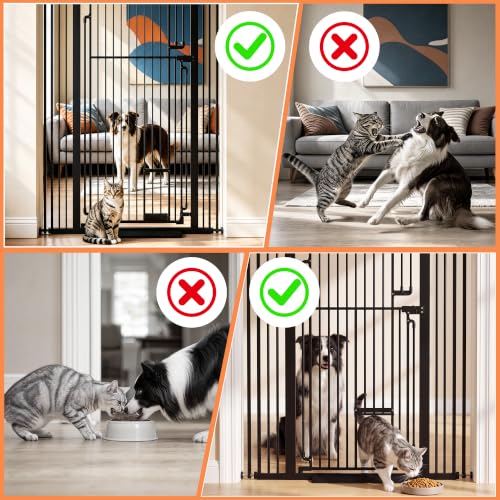 59" Extra Tall Cat Gate 31.5" (Black / 59" Tall, 31.5-42.5" Wide)