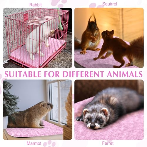 4 Pack Self Warming Cat Mat for Pets (16 x 20 Inch / Pink)