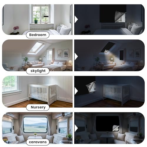 Portable 100% Blackout Blind (Black / 57"W x 157"H)