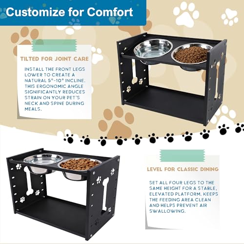 All Metal Elevated Dog Bowls