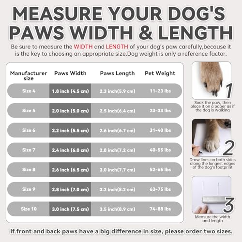 Dog Boots Rugged Anti (BLACK / #5 (Width 2.0 inch) for 23-33 lbs)